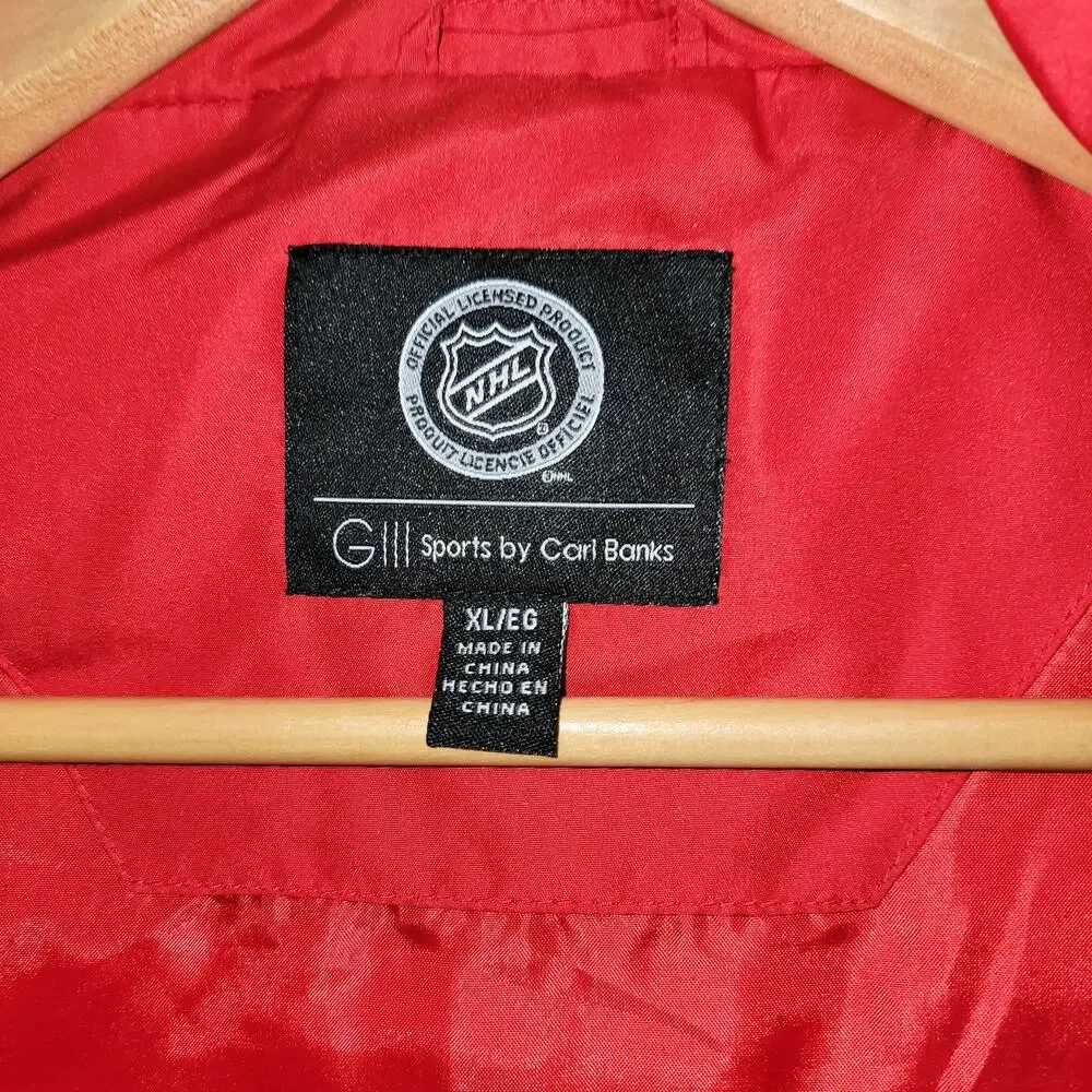 Chicago Blackhawks NHL Red Quilted Puffer Vest Mens XL Carl Banks - Picture 2 of 7
